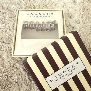 Laundry by Shelli Segal Silver Tone Hoop Earrings Set